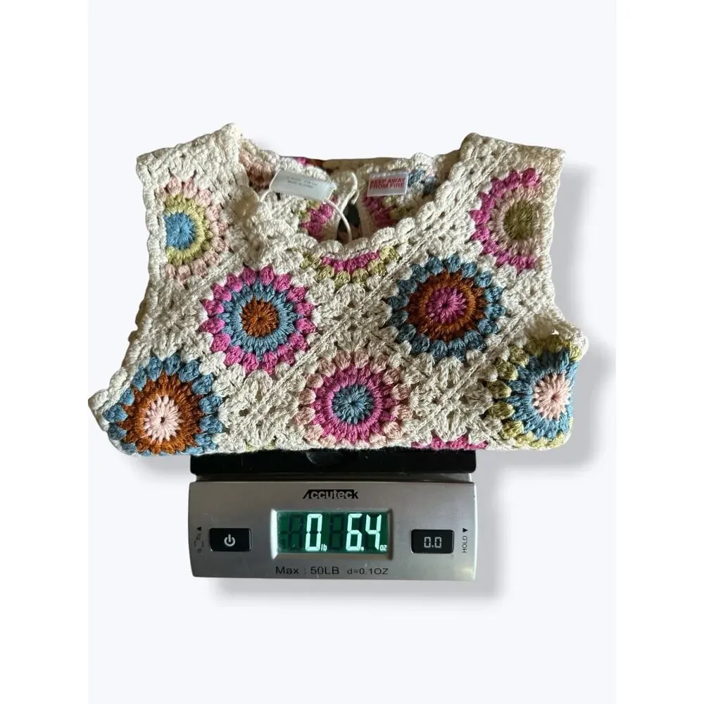 Zara Crochet Knit Dress Size 5 Years ( 110cm), Multicolored